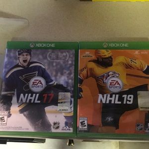 NHL 17 and 19 for the Xbox one system